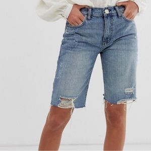 NEW Free People We The Free Caroline Reef Bermuda Denim Shorts Sz 26 [WITH TAG]